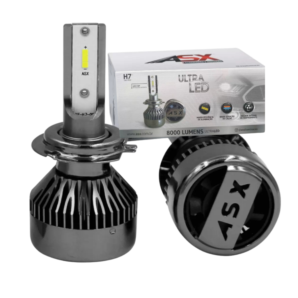 Ultra Led ASX H7 70w 8000 Lumens 6000 Kelvin Sistema de Iluminação Par Lampada Led em Oferta na Shopee
