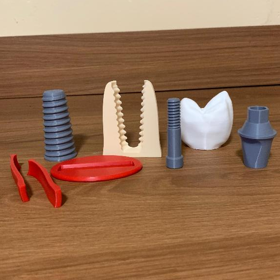 Kit de Demonstração de Implante Dentário - Modelo Educativo Odontologia em 3D para Treinamento
