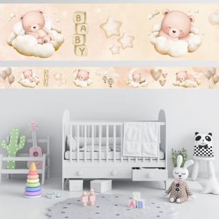 10 METROS Faixa Para Decoracao Quarto Bebe Unissex Ursinhos PERSONALIZADO em Oferta na Shopee