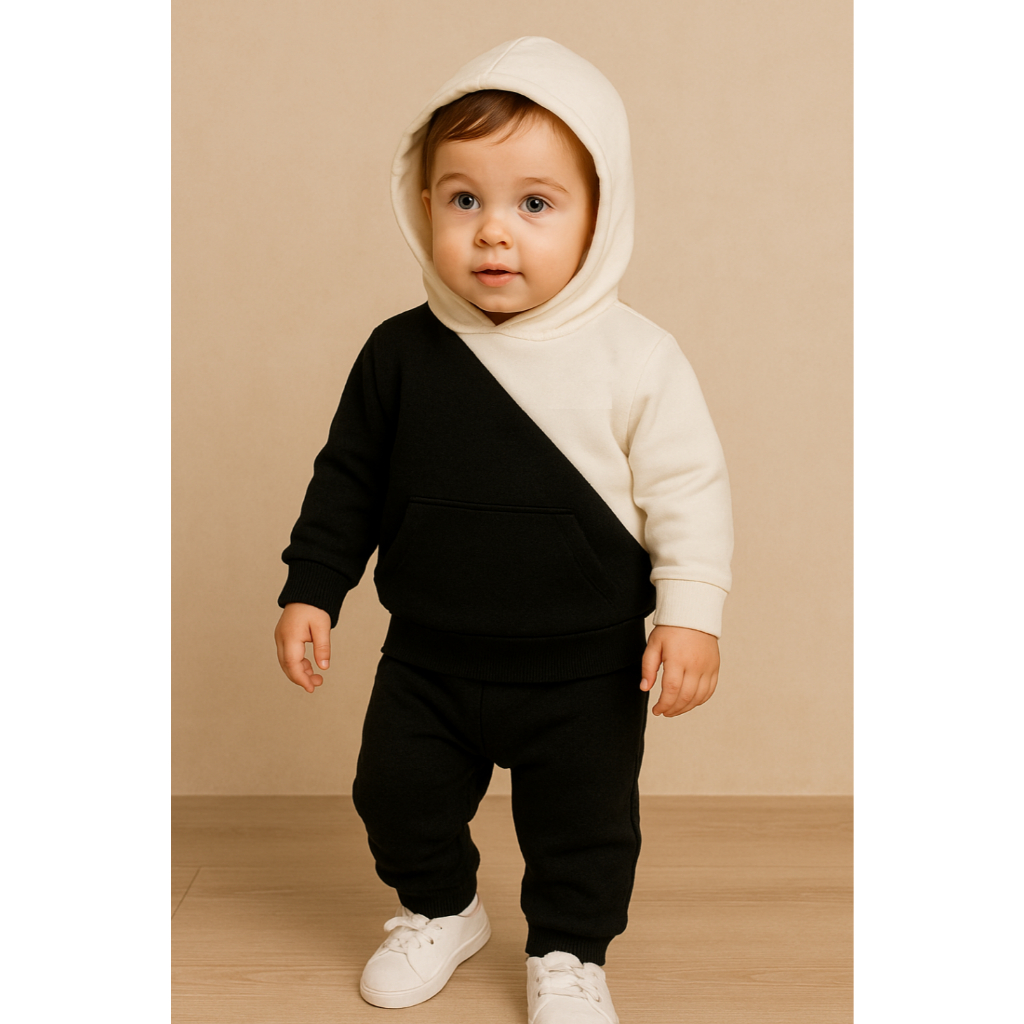 Conjunto Infantil Moletom Bebê Capuz Masculino/Feminino Inverno Pronta Entrega