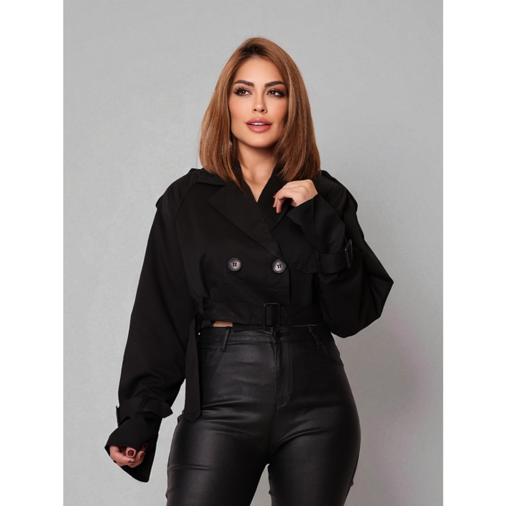 Cropped Trench Coat: Onde Comprar | BuscaProdutos