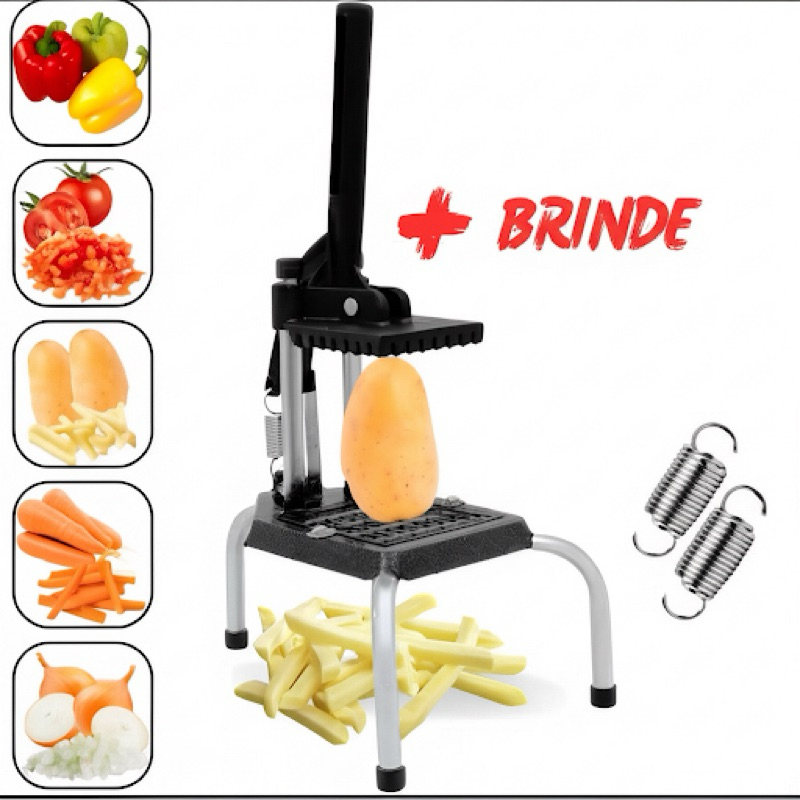 Picador Cortador Cabrita Fatiador Legumes Frutas Batatas Reforçado  + 2 Molas Reserva em Oferta na Shopee