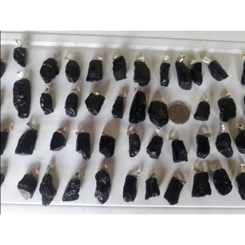 kit 10 pingente turmalina negra