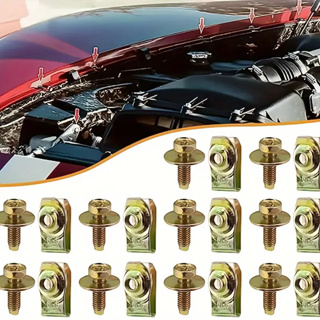 20Pcs Parafusos Metálicos Para Carros Auto-Roscantes U-Clip Com Porca Roscada De Proteção Anti-Ferrugem Fivela De Ferro em Oferta na Shopee