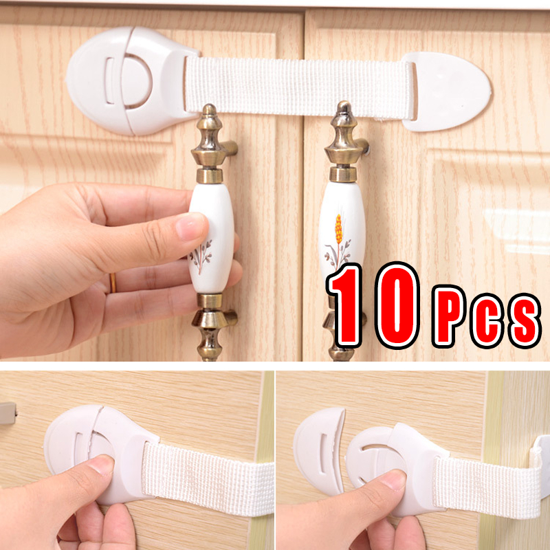 Kit 10 Und Trava Gaveta Armario Segurança Protetor Protecao Bebe Branco em Oferta na Shopee