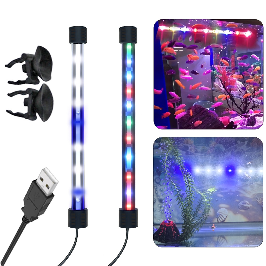 Luminária LED Subaquática Colorida para Aquário/Paisagismo 110/220V – Impermeável, Alta Luminosidade