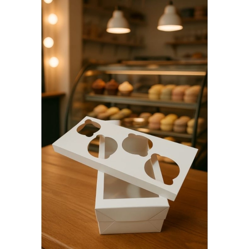 CAIXAS PARA 4 CUPCAKES TRADICIONAL( 6CM CIRCUNFERÊNCIA) em Oferta na Shopee