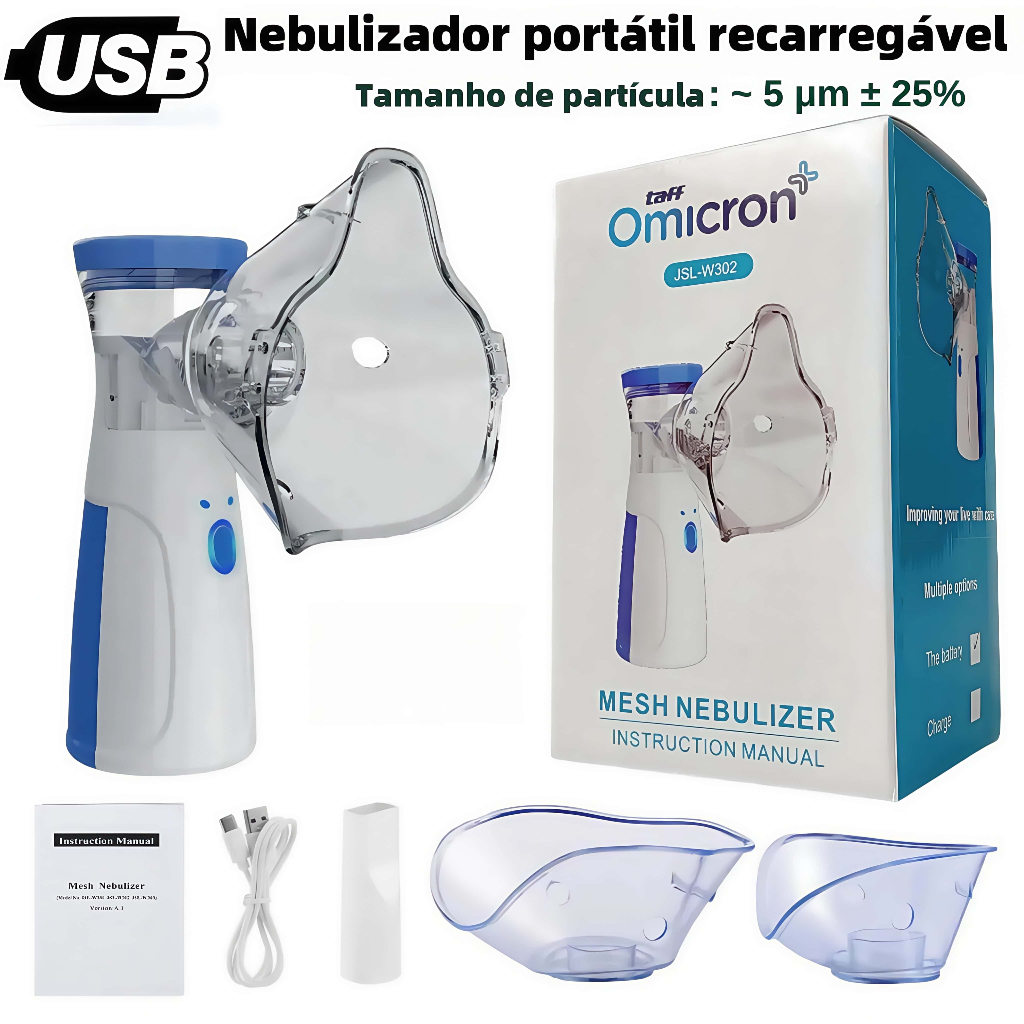 Nebulizador Portátil Ultrassônico - Para Crianças e Adultos | Silencioso e Eficaz-N11