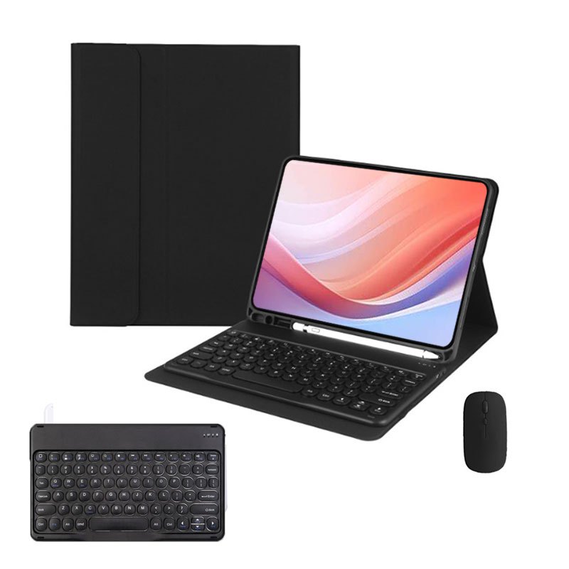 Capa Com Teclado Abnt2 (E Tecla Ç) E Mouse Para Samsung Galaxy Tab S6 Lite – Modelos P615, P620, P625