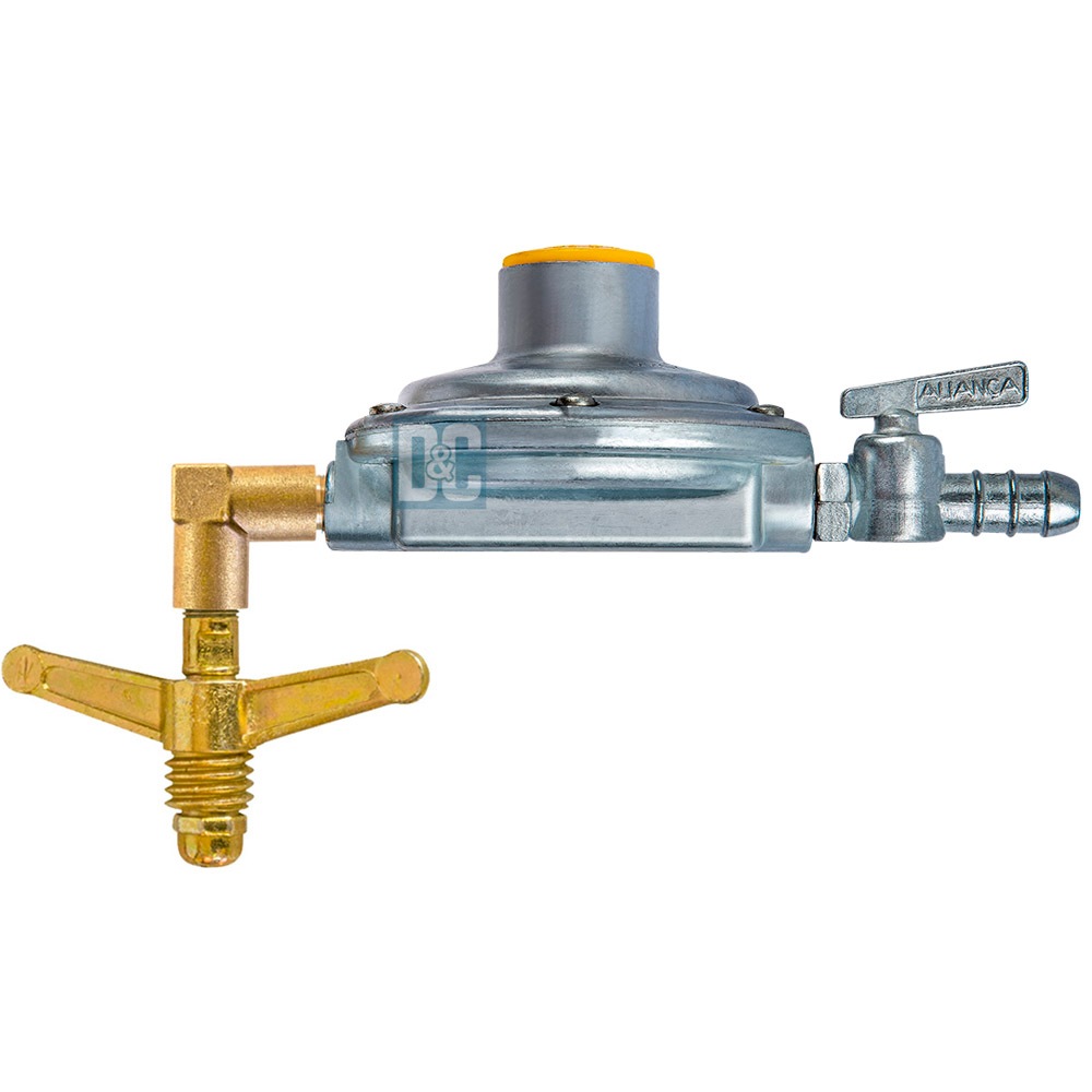 Regulador Registro De Gás Apis Delta 1kg/h Horizontal Pouco Espaço Deitado