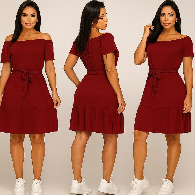 Vestido casual moda evangelica casual mais vendidos Midi Pluzsize ciganinha  algodão festa elegante em Oferta na Shopee