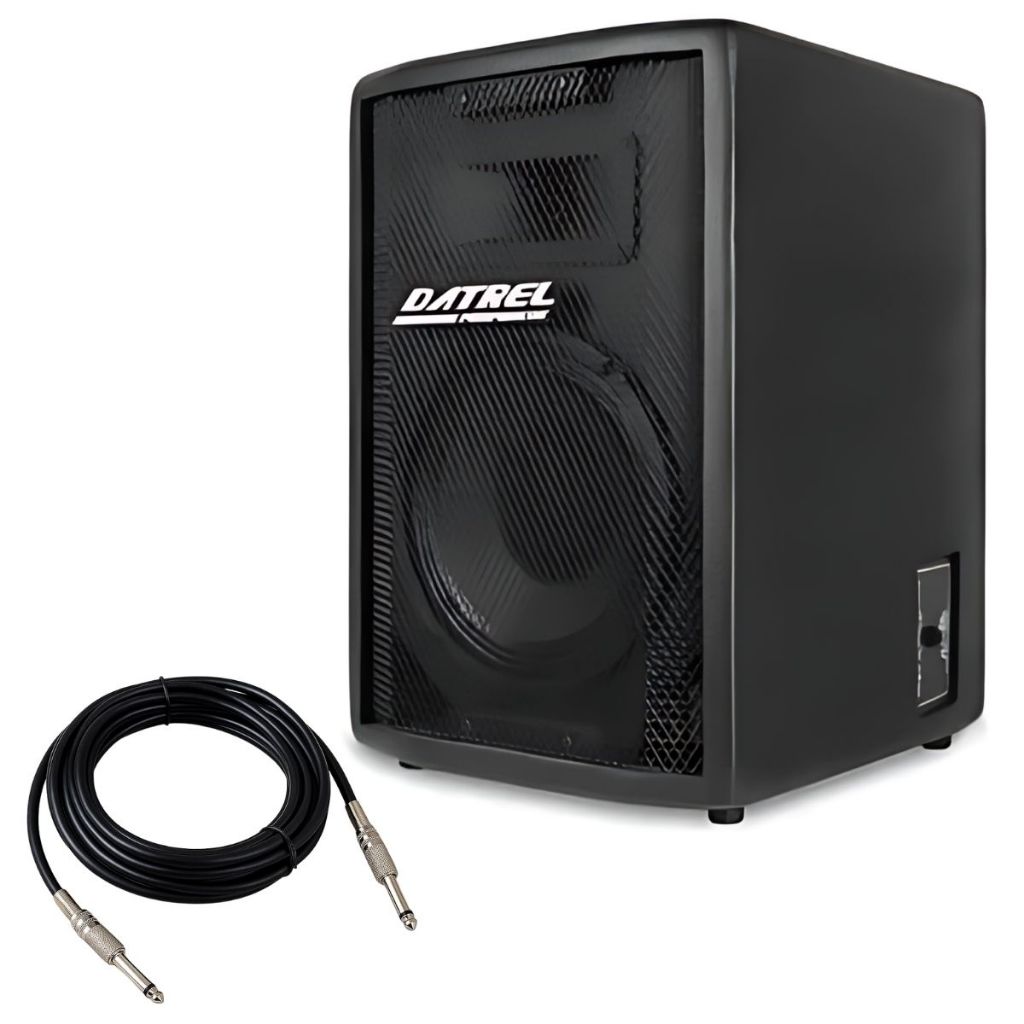 Caixa de Som 150w Rms Acustica Passiva Escrava Datrel Audio Profissional Igreja + Cabo P10