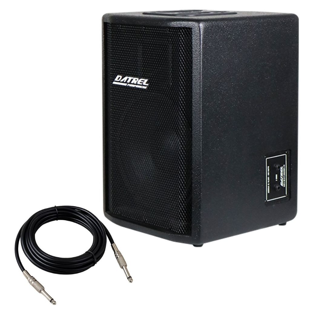 Caixa Som 200w Rms 10 Polegadas Acustica Passiva Escrava Datrel Audio Profissional Igreja + Cabo P10