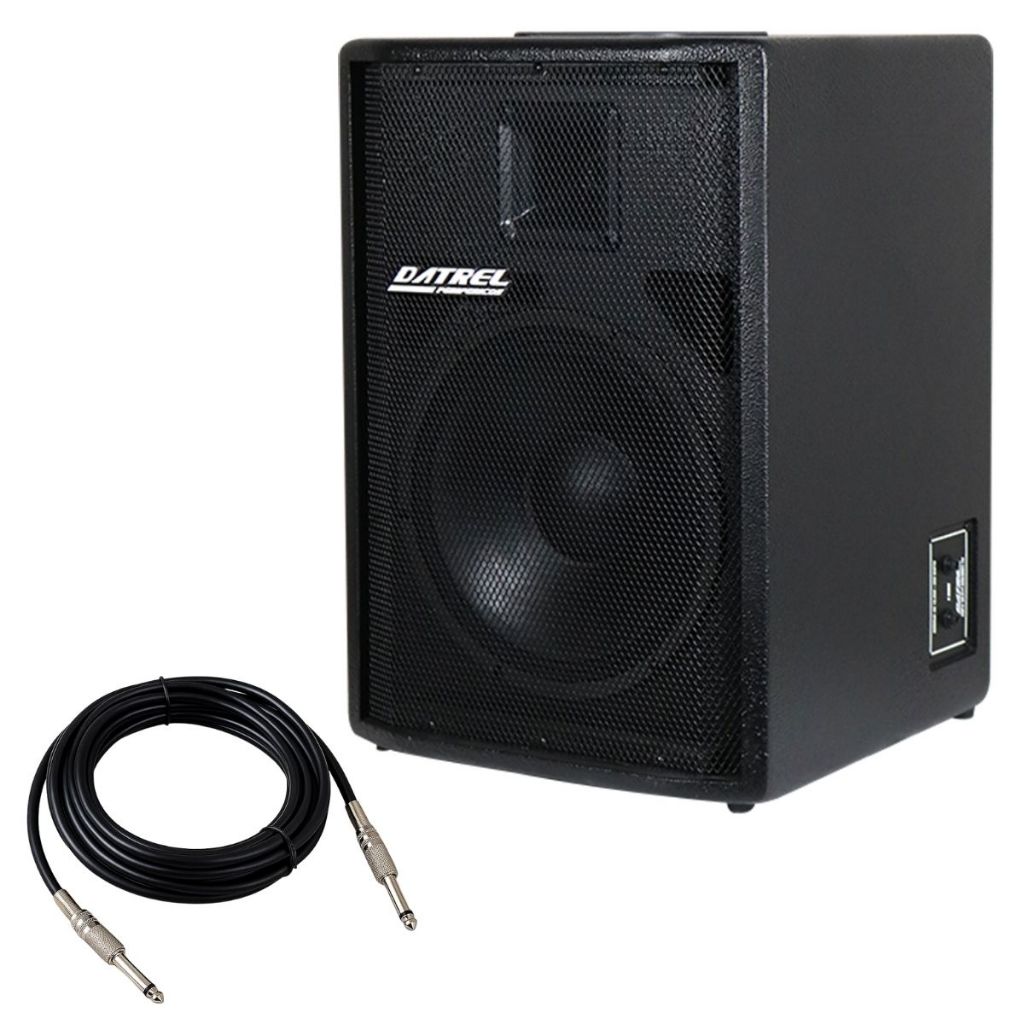 Caixa Som 250w Rms 12 Polegadas Acustica Passiva Escrava Datrel Profissional Audio +  Cabo P10