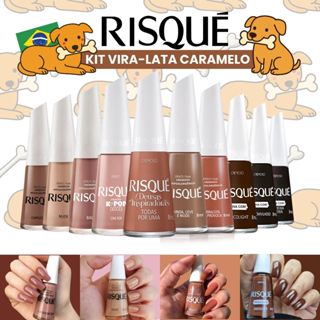 Kit 10 Esmaltes Risqué Vira-Lata Caramelo Tons Marrom, Chocolate, Nude e Terrosos em Oferta na Shopee