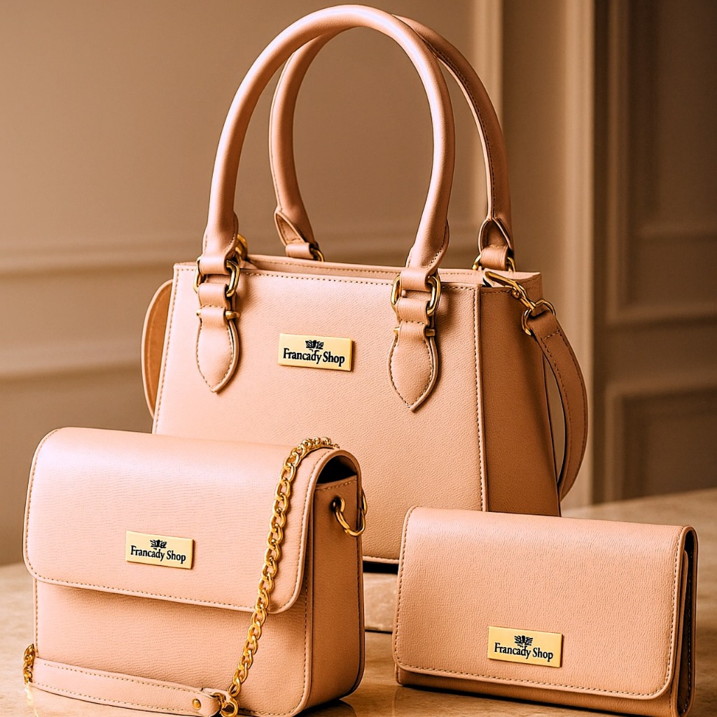 Kit Bolsa Feminina de Luxo Elegante Lançamento 3 Peças — imagem 2 de 2
