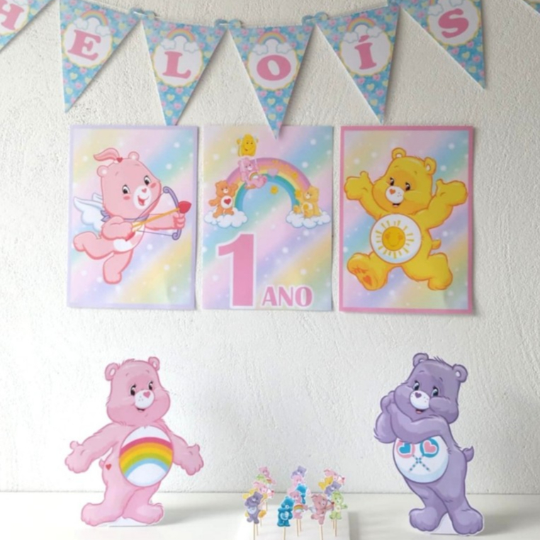 Ursinhos Carinhosos, Kit festa na mesa só um bolinho decoração infantil mimo personalizado para aniversário /mesversário