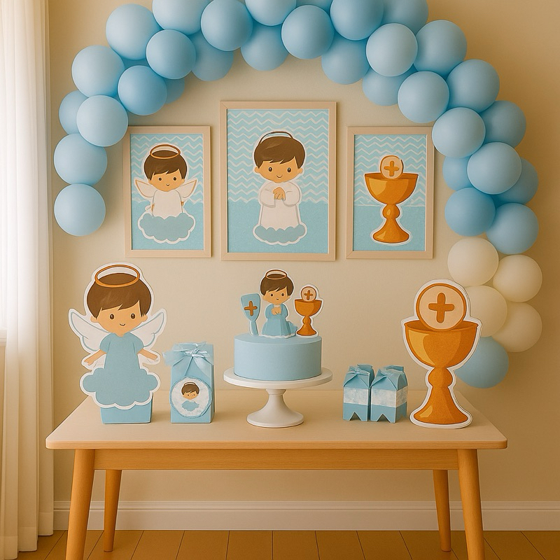 Kit Só um Bolinho personalizado para Batizado menino / caixinha batizado /  lembrancinha batizado