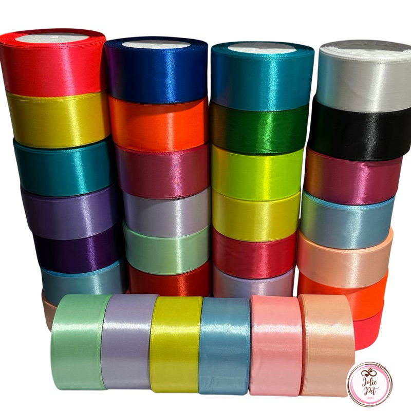 Fita Cetim n 9 38mm 11 metros / 23metros ou 45metros Laceiras Artesanato buquê Laços Pet  laços infantil lembrança em Oferta na Shopee