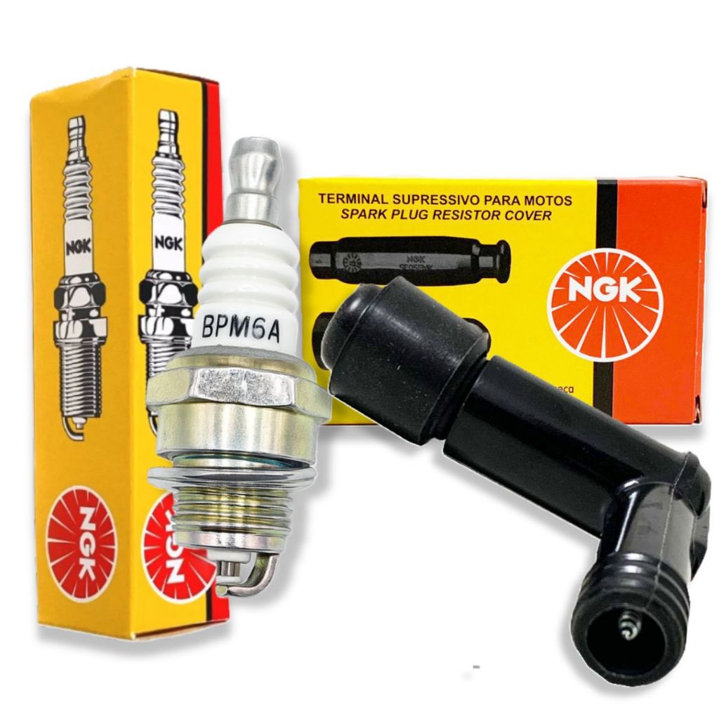 Vela Curta + Cachimbo Bicicleta Motorizada / Bikelete / Mobilete / Walk Machine Ngk