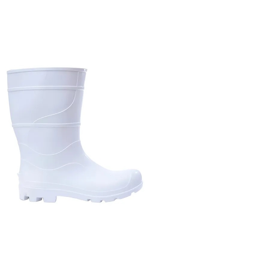 Bota Borracha Galocha Impermeável Cano Médio Branca Faxina