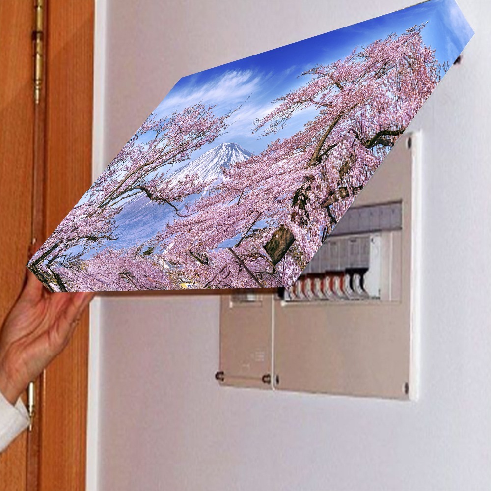 Quadro 90x80 Moldura Esconde Caixa Luz Energia Cobrir Distribuição Disjuntores decoração paisagem