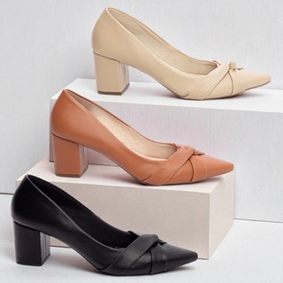 Sapato Scarpin Feminino Salto Baixo Grosso 6cm Tiras Cruzadas Social Elegante Confortável Torricella em Oferta na Shopee