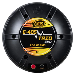Driver Profissional Eros E-405 Trio Evo 200W RMS 8 Ohms Preto Cornetão Jarrão E405 E 405