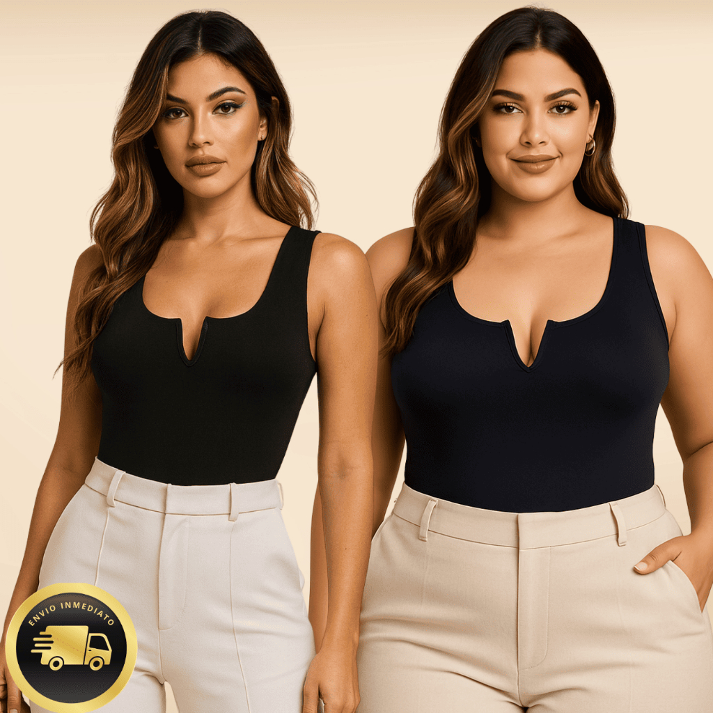 Body Feminino Regata Decote V em Suplex em Oferta na Shopee