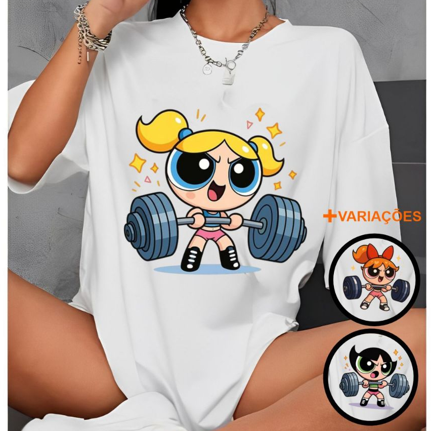 Camiseta Tshirt Oversized 100%Algodão Academia Fitness Gym Treino Musculação Feminina Meninas 3.0 em Oferta na Shopee