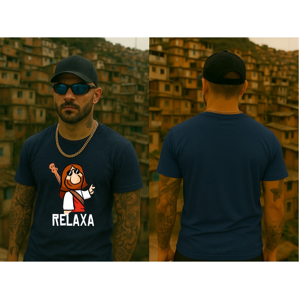 Camisa Masculina Jesus Relaxa 100% Algodão Estilo Streetwear T-shirt Exclusiva Estampado