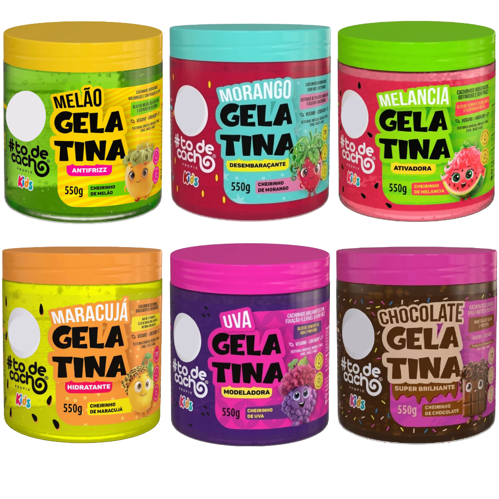 Gelatina Ativadora e Modeladora De Cachos Para Cabelos Ondulados, Cacheados E Crespos