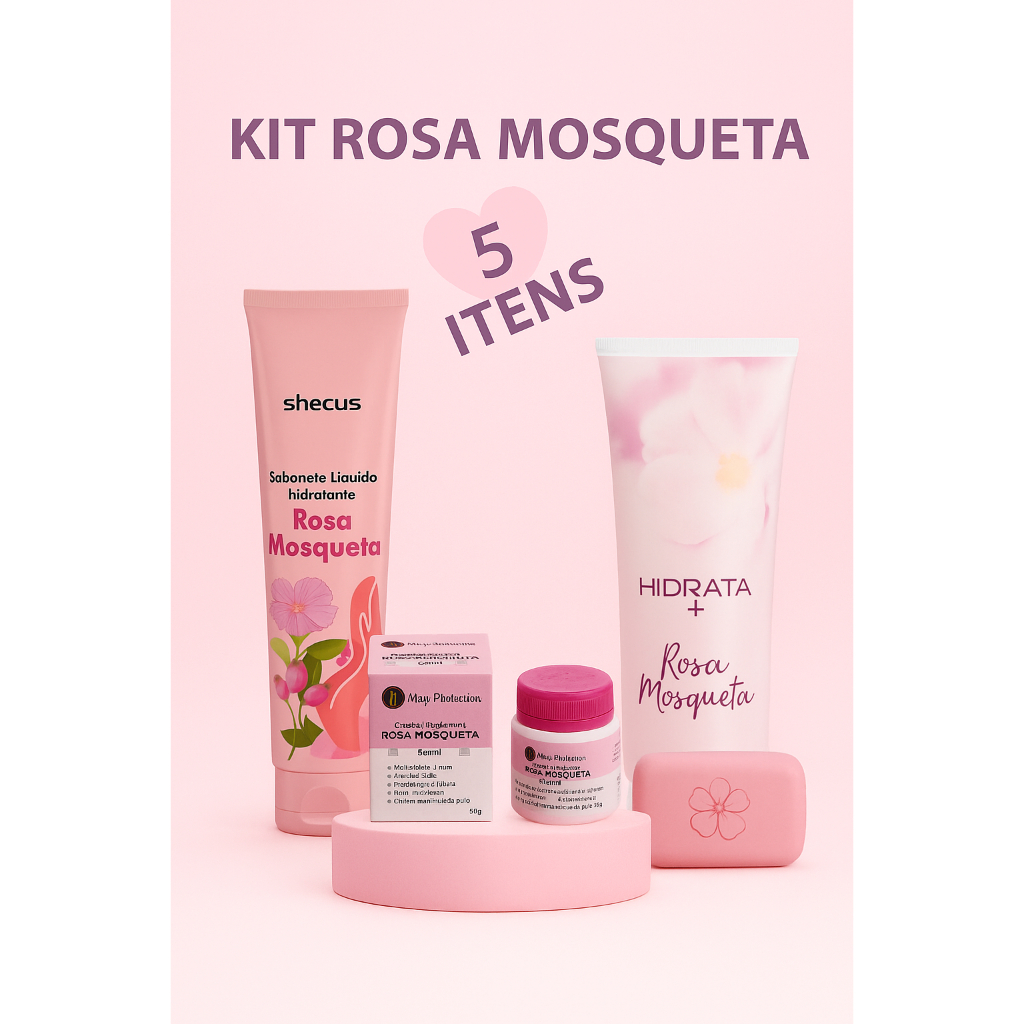 Rosa Mosqueta clareador,creme corporal,hidratante rosa´,oleo rosa mosqueta-kit skin care rosa mosqueta