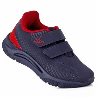 Tênis Infantil Menino Casual Escolar Com Velcro Calce Fácil New Sport Klin Original - Marinho em Oferta na Shopee