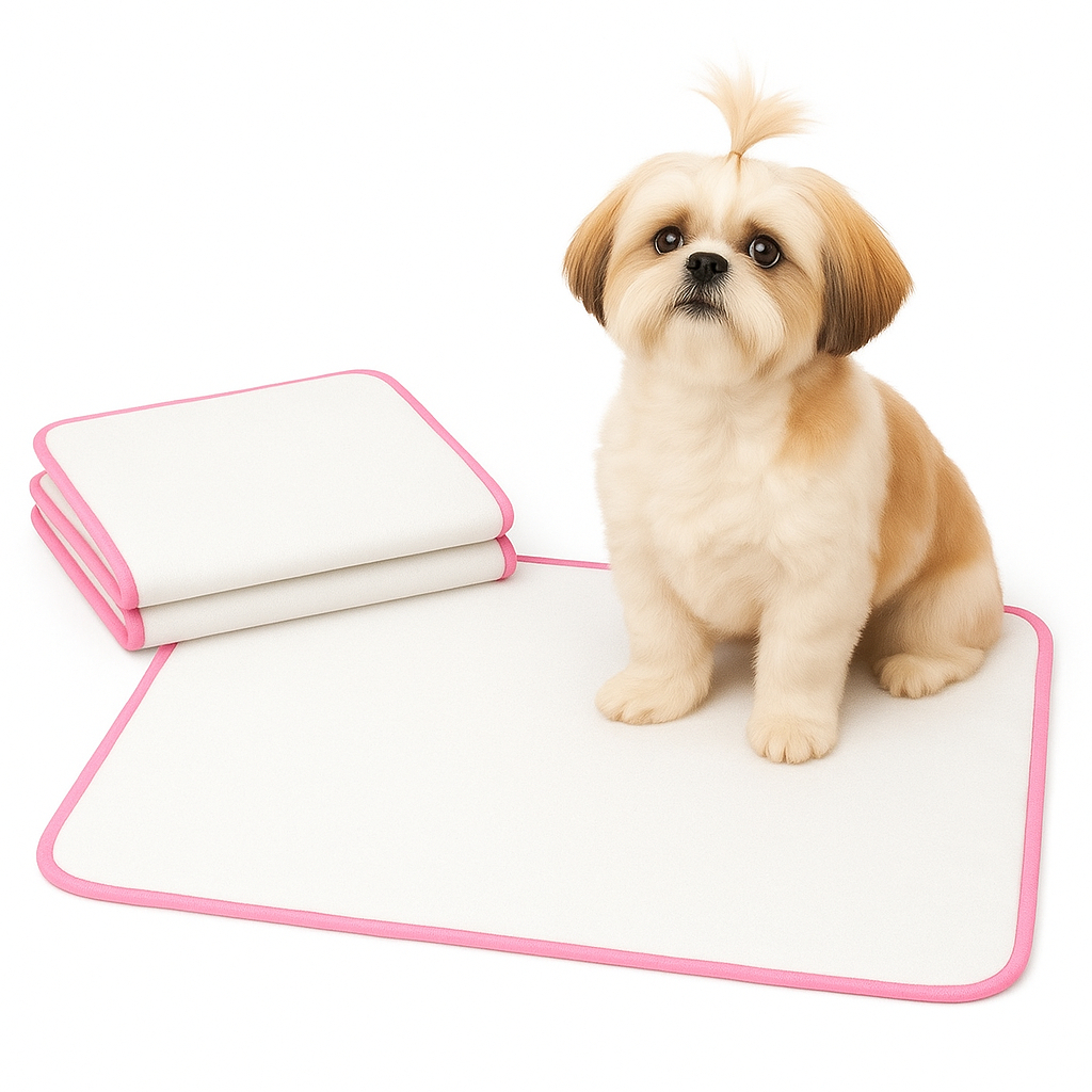 Tapete higiênico para cães - Kit com 3 tapetes laváveis. Absorvente e impermeável. Nao vaza xixi. Tapete dog 70x50