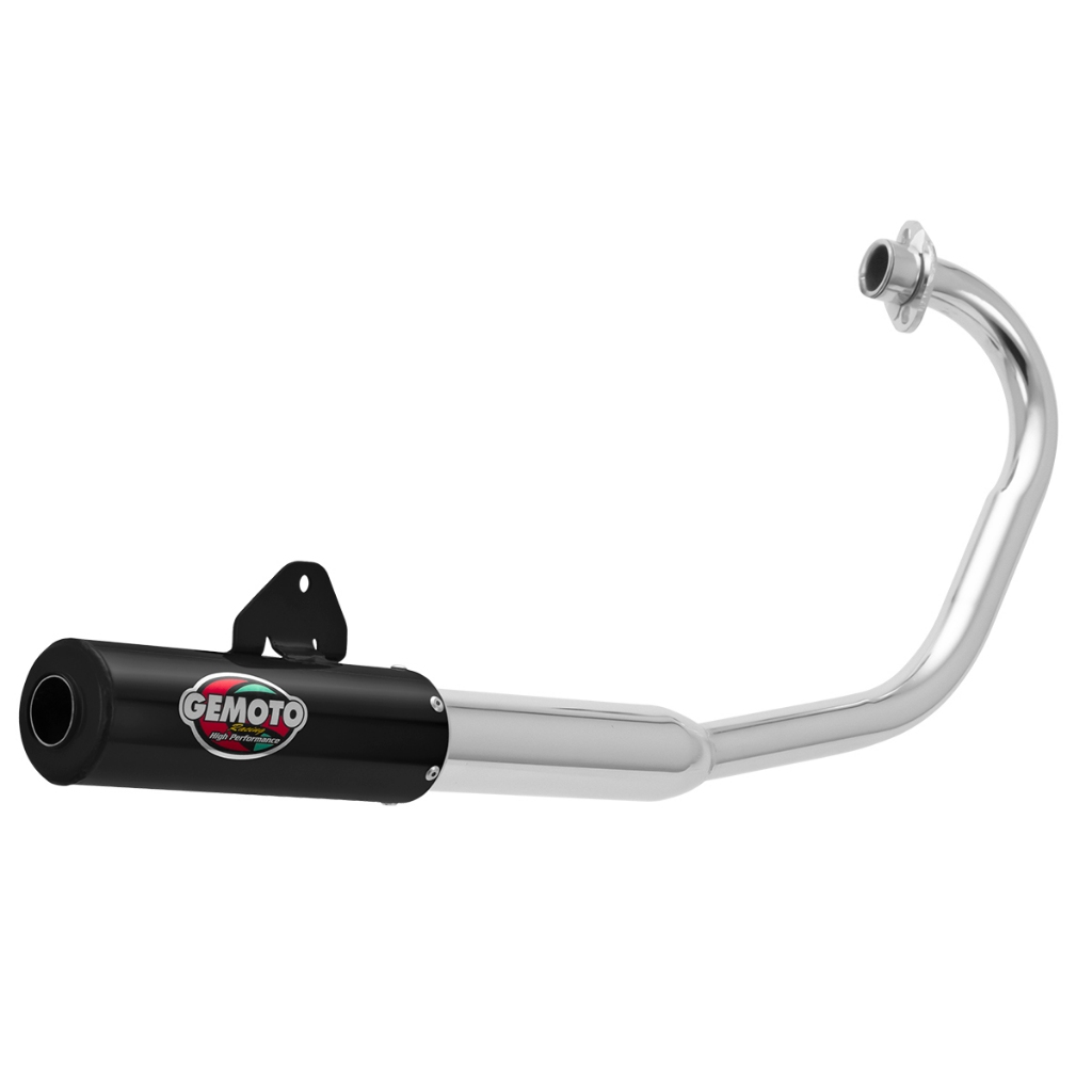 Escapamento Escape Gemoto Racing Honda Cg Titan 150 Esd 2004 Até 2008 Cromado Em Aço