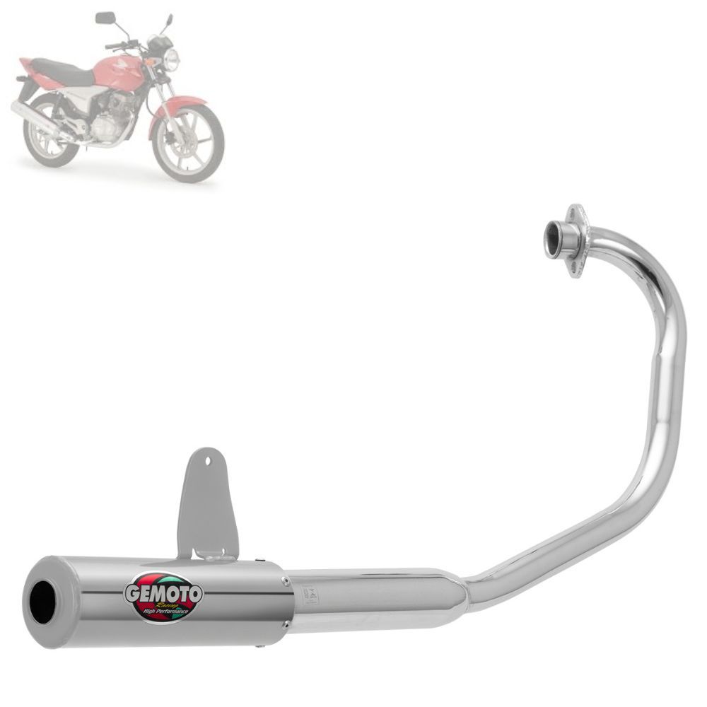 Escapamento Escape Gemoto Racing  Com Ponteira Para Moto Titan Sport 150 2005 2006 2007 2008