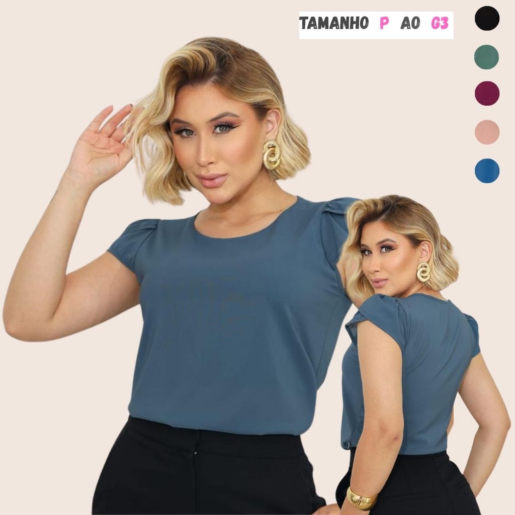 Blusa Social Feminina Plus Size Blusa Blusa feminina Blusa Evangélica Plus Size Social