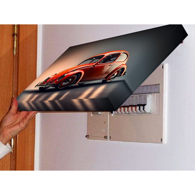 Quadro 90x80 Moldura Esconde Caixa Luz Energia Cobrir Distribuição Disjuntores decorativo sala fusca