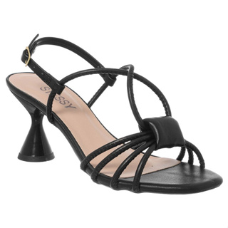 Sandália Feminina Stessy Salto Baixo Geométrico Enfeite Tiras Transada Moda Mulher Confortável em Oferta na Shopee