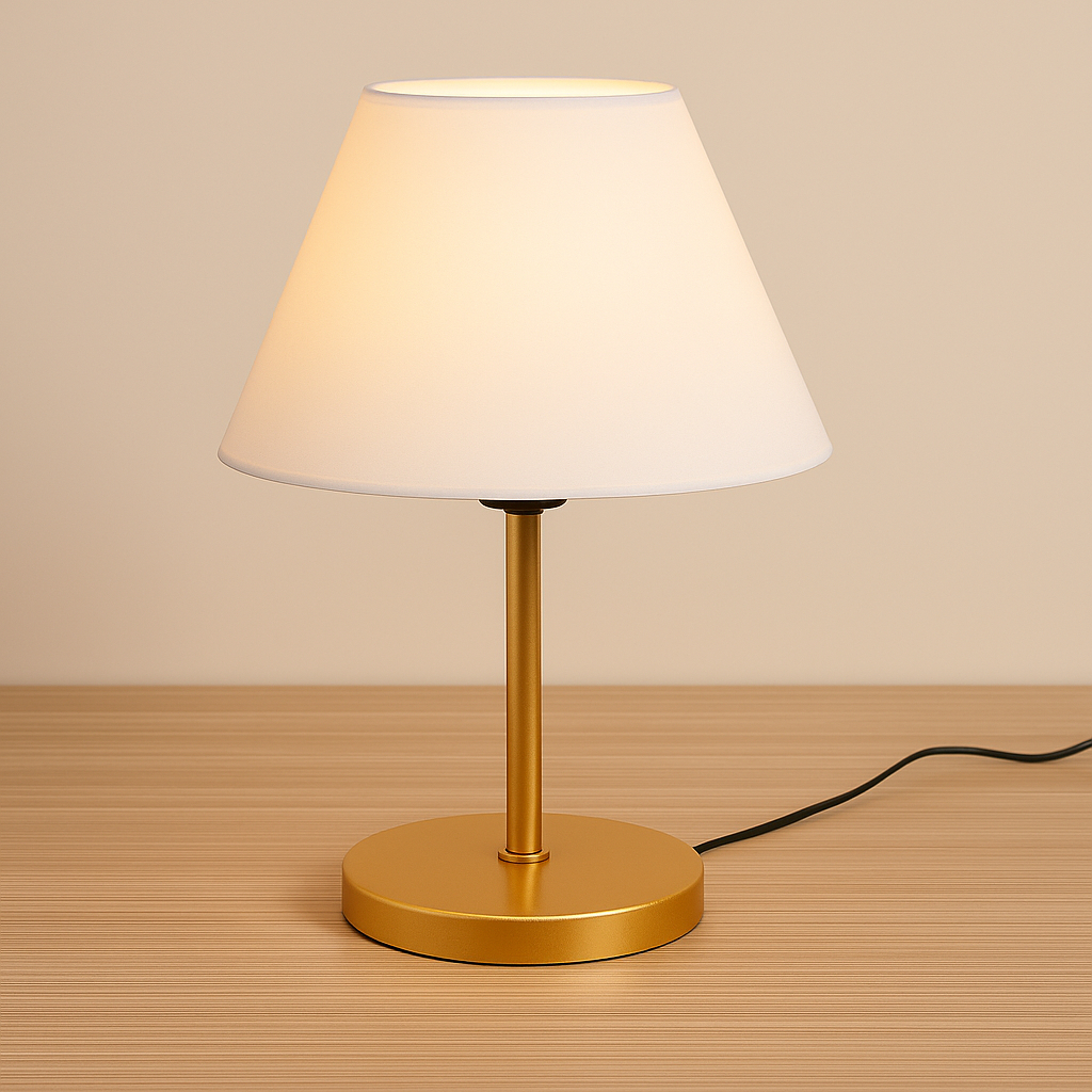 Abajur Luminária de Mesa Cúpula Injetada  Escritório Quarto Recepção Decoração Sala Moderno