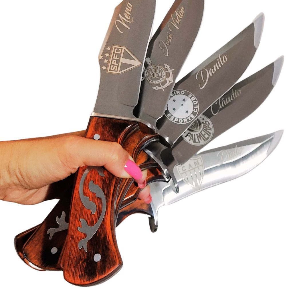 Faca Para Churrasco Profissional Luxo Personalizado Seu time