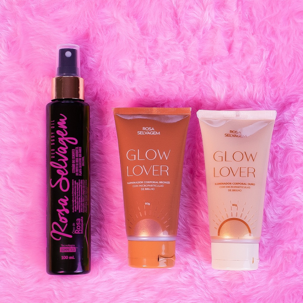Brilho Selvagem - 1 Óleo + Glow Lover Bronze e Ouro em Oferta na Shopee