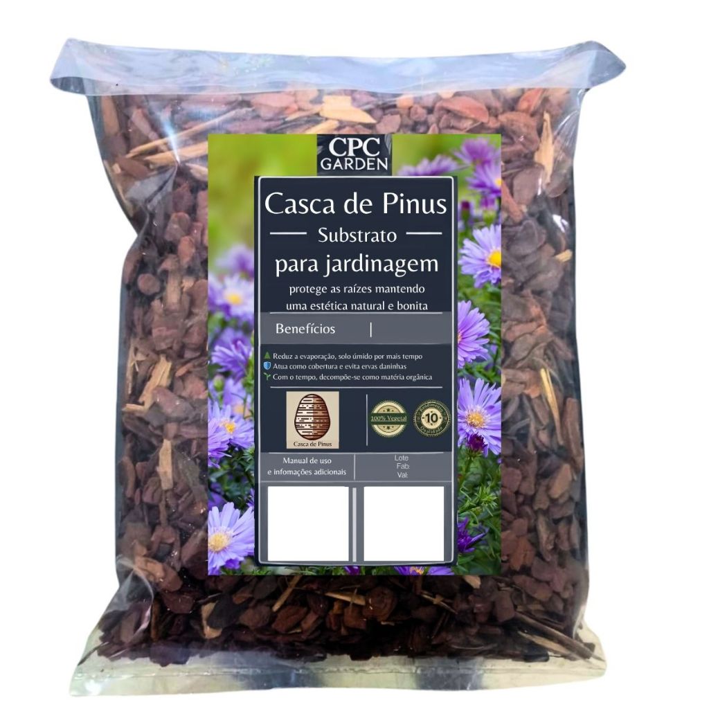 Casca de Pinus Para Jardinagem CPC Garden