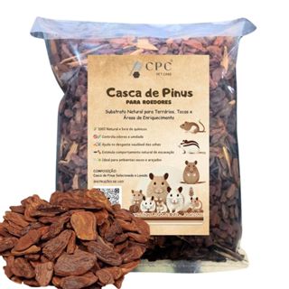 Casca de Pinus Lavada Para Terrario de Roedores CPC Pet Care em Oferta na Shopee