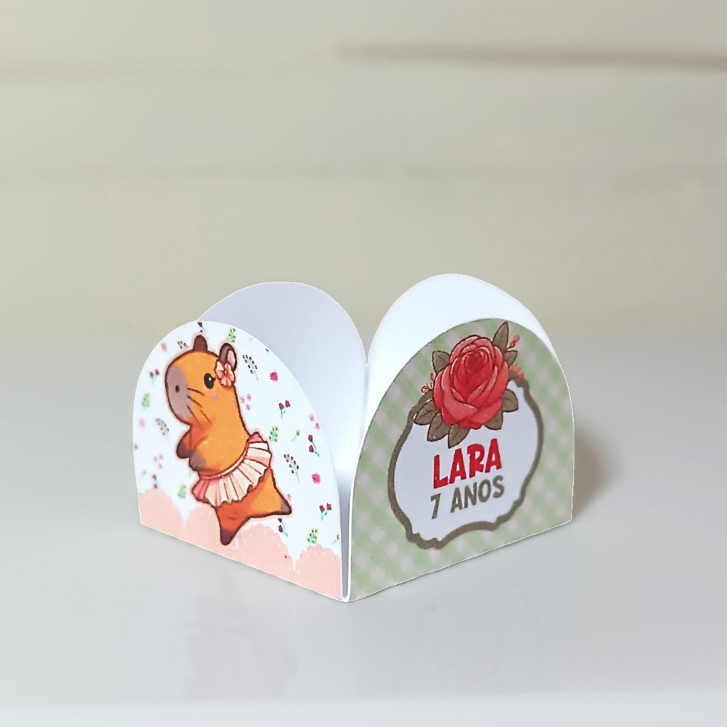 Forminhas de Doces Personalizadas Capivara Bailarina | Brigadeiro Docinhos Decoração Festa Aniversário Lembrancinhas