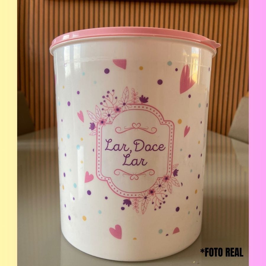 Conjunto 2 Potes Rosa Doce Lar 4 litros Pedreira Utlidades
