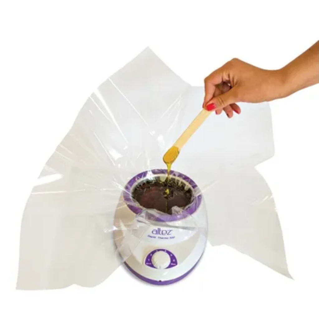 PLÁSTICO DESCARTÁVEL P/ PANELA DE DEPILAÇÃO REFIL 50cmx50cm AQUECEDOR DE CERA QUENTE