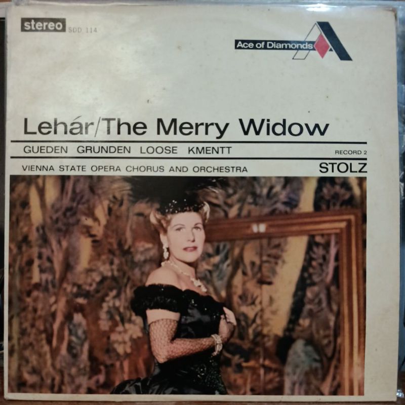 LP Lehár, Gueden ∙ Grunden ∙ Loose ∙ Kmentt ∙ Klein ∙ Dönch, Robert Stolz – The Merry Widow (513) importado UK