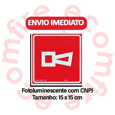Placa de Sinalização de Emergência - E1 Sirene - Alarme Sonoro - Equipamentos de Incêndio – ABNT